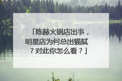 陈赫火锅店出事,明星店为何总出猫腻?对此你怎么看?