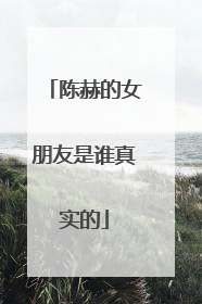 陈赫的女朋友是谁真实的