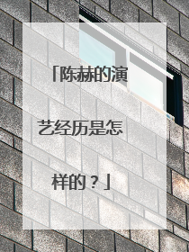 陈赫的演艺经历是怎样的？