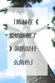 陈赫在《爱情睡醒了》演的是什么角色