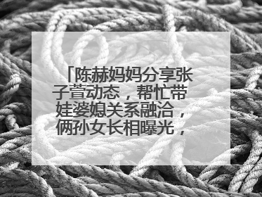 陈赫妈妈分享张子萱动态，帮忙带娃婆媳关系融洽，俩孙女长相曝光，啥长相？