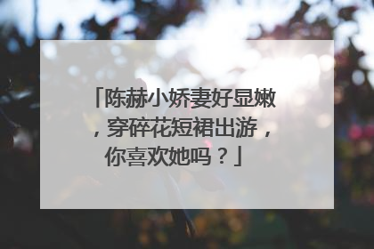 陈赫小娇妻好显嫩,穿碎花短裙出游,你喜欢她吗?