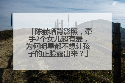 陈赫晒背影照，牵手2个女儿超有爱，为何明星都不想让孩子的正脸露出来？