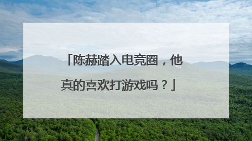 陈赫踏入电竞圈，他真的喜欢打游戏吗？