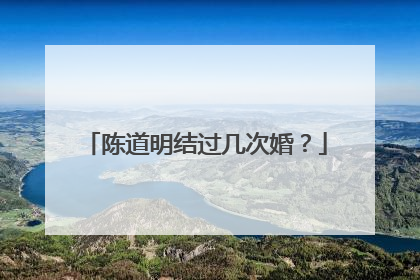 陈道明结过几次婚?