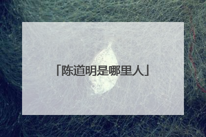 陈道明是哪里人
