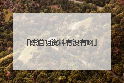陈道明资料有没有啊