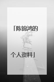陈锦鸿的个人资料