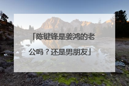 陈键锋是姜鸿的老公吗？还是男朋友