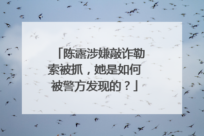 陈露涉嫌敲诈勒索被抓,她是如何被警方发现的?