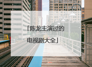 陈龙主演过的电视剧大全