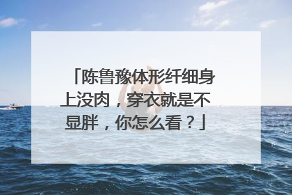 陈鲁豫体形纤细身上没肉，穿衣就是不显胖，你怎么看？