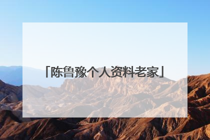陈鲁豫个人资料老家