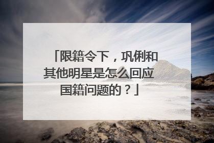 限籍令下,巩俐和其他明星是怎么回应国籍问题的?