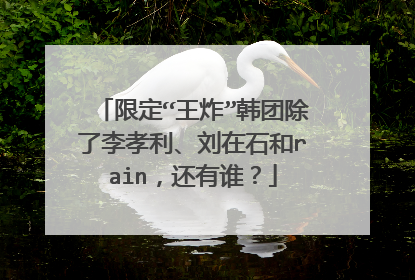 限定“王炸”韩团除了李孝利、刘在石和rain，还有谁？