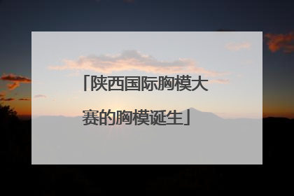 陕西国际胸模大赛的胸模诞生