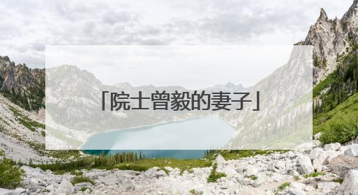 院士曾毅的妻子