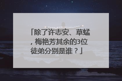 除了许志安、草蜢,梅艳芳其余的3位徒弟分别是谁?