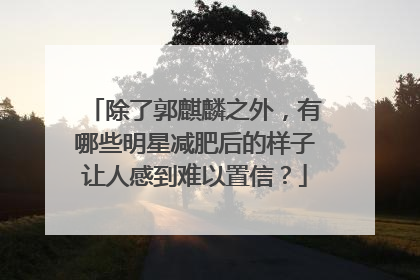 除了郭麒麟之外,有哪些明星减肥后的样子让人感到难以置信?