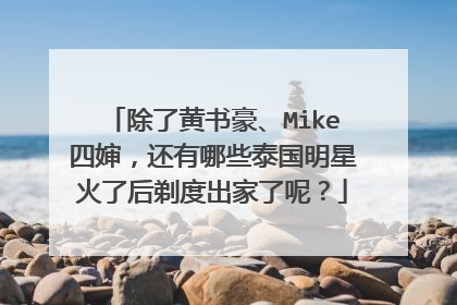 除了黄书豪、Mike四婶，还有哪些泰国明星火了后剃度出家了呢？