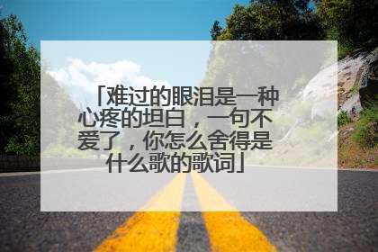 难过的眼泪是一种心疼的坦白,一句不爱了,你怎么舍得是什么歌的歌词