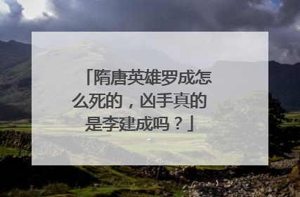 隋唐英雄罗成怎么死的，凶手真的是李建成吗？