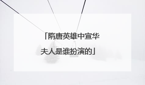 隋唐英雄中宣华夫人是谁扮演的