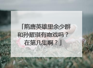 隋唐英雄里余少群和孙耀琪有吻戏吗?在第几集啊?