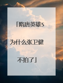 隋唐英雄5为什么张卫健不拍了