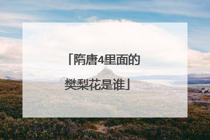 隋唐4里面的樊梨花是谁