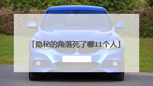 隐秘的角落死了哪11个人