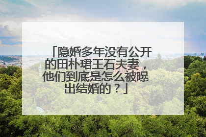 隐婚多年没有公开的田朴珺王石夫妻,他们到底是怎么被曝出结婚的?