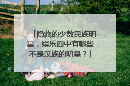 隐藏的少数民族明星，娱乐圈中有哪些不是汉族的明星？