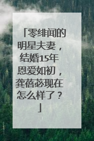 零绯闻的明星夫妻，结婚15年恩爱如初，龚蓓苾现在怎么样了？