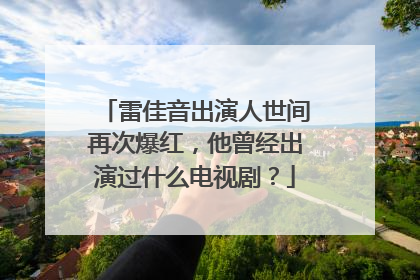 雷佳音出演人世间再次爆红，他曾经出演过什么电视剧？