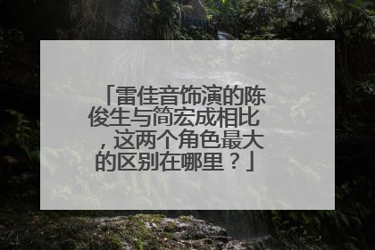 雷佳音饰演的陈俊生与简宏成相比，这两个角色最大的区别在哪里？