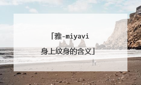 雅-miyavi 身上纹身的含义