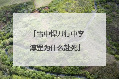 雪中悍刀行中李淳罡为什么赴死