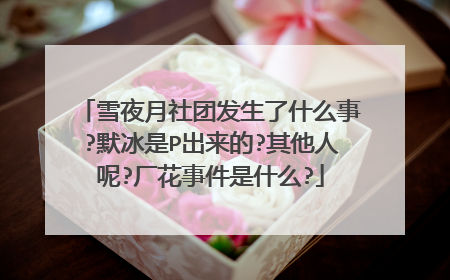 雪夜月社团发生了什么事?默冰是P出来的?其他人呢?厂花事件是什么?