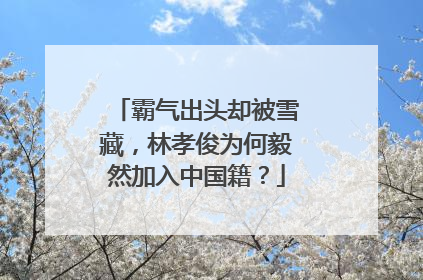 霸气出头却被雪藏，林孝俊为何毅然加入中国籍？