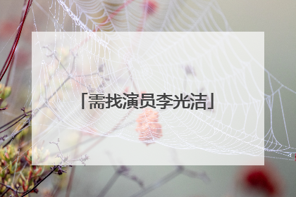 需找演员李光洁