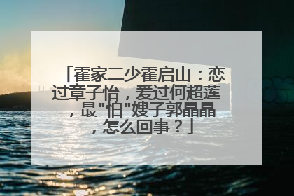 霍家二少霍启山:恋过章子怡,爱过何超莲,最