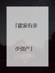 霍家有多少资产