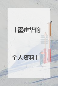 霍建华的个人资料
