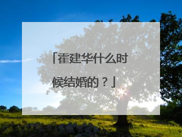 霍建华什么时候结婚的?