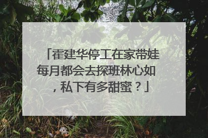 霍建华停工在家带娃每月都会去探班林心如,私下有多甜蜜?