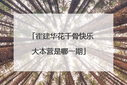 霍建华花千骨快乐大本营是哪一期