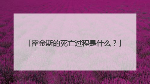 霍金斯的死亡过程是什么？