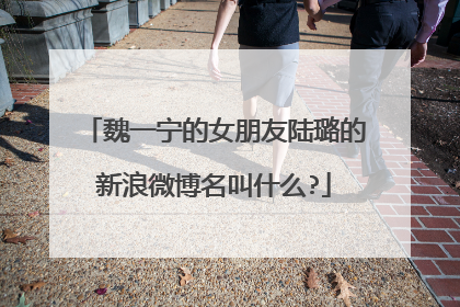 魏一宁的女朋友陆璐的新浪微博名叫什么?