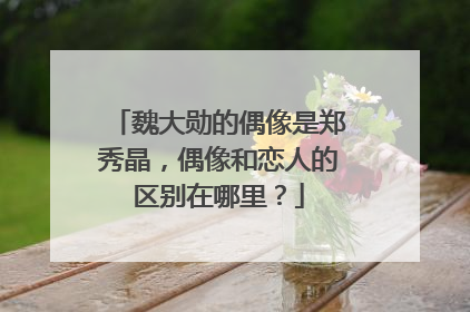 魏大勋的偶像是郑秀晶,偶像和恋人的区别在哪里?